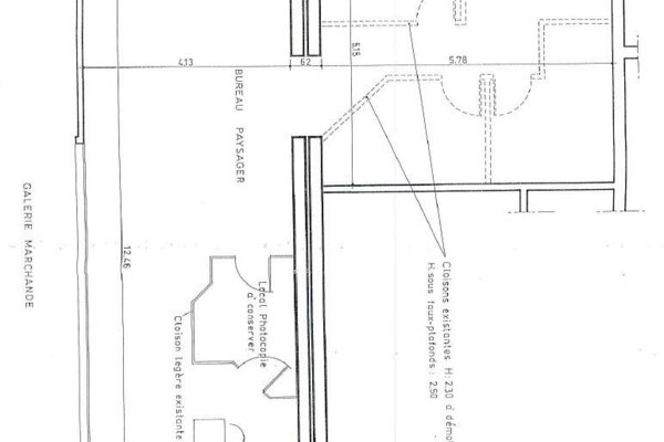 BUREAU DUPLEX/LOCAL COMMERCIAL - PLEIN CENTRE - 37 500€ DU M²