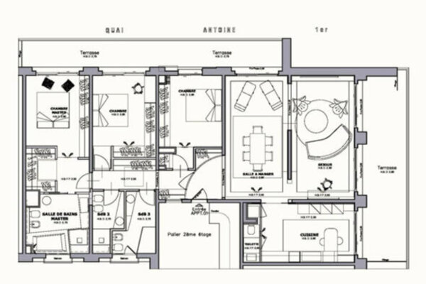 RUSCINO - BUREAU 4 PIECES - VUE MER - RENOVE